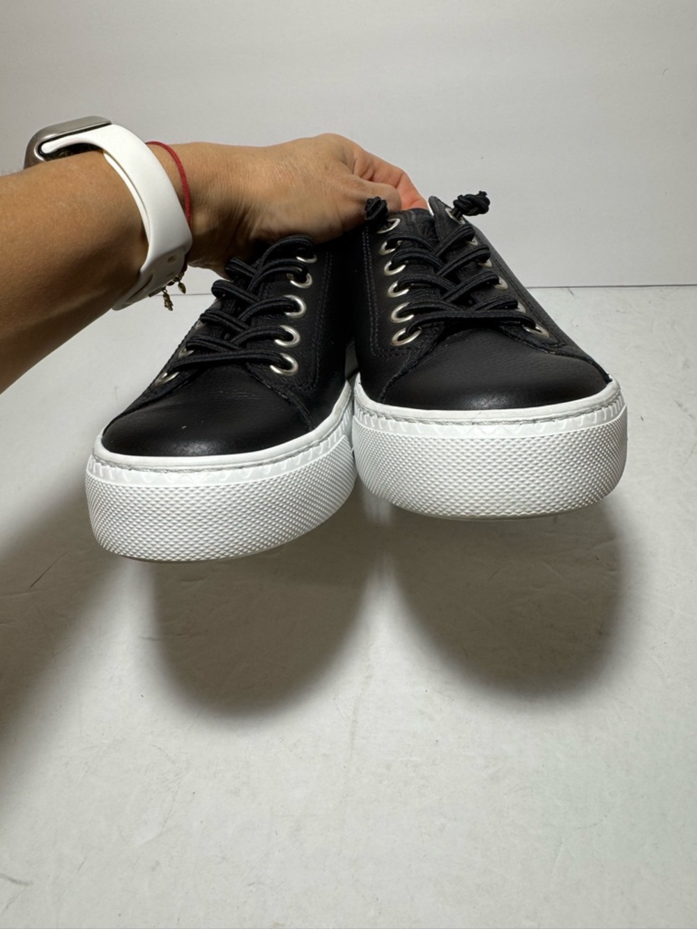 Paul green Hadley Platform Black Leather Sneaker size 6US / 3.5UK $378 - Picture 5 of 15